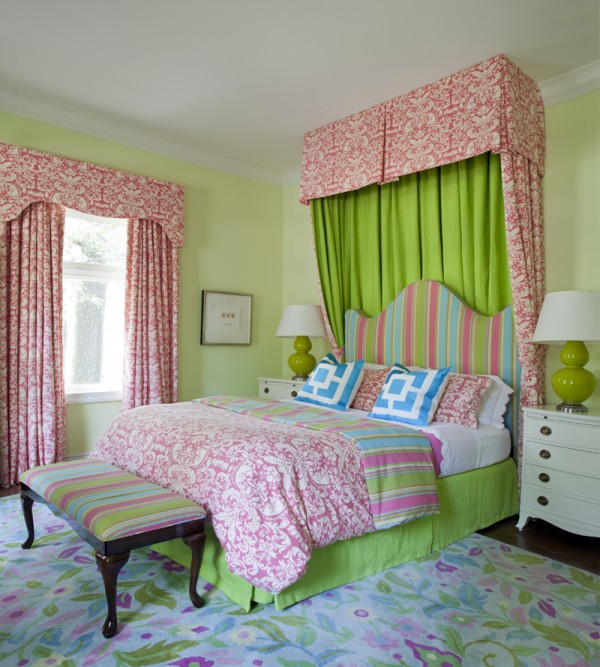 Lime Green And Pink Curtains