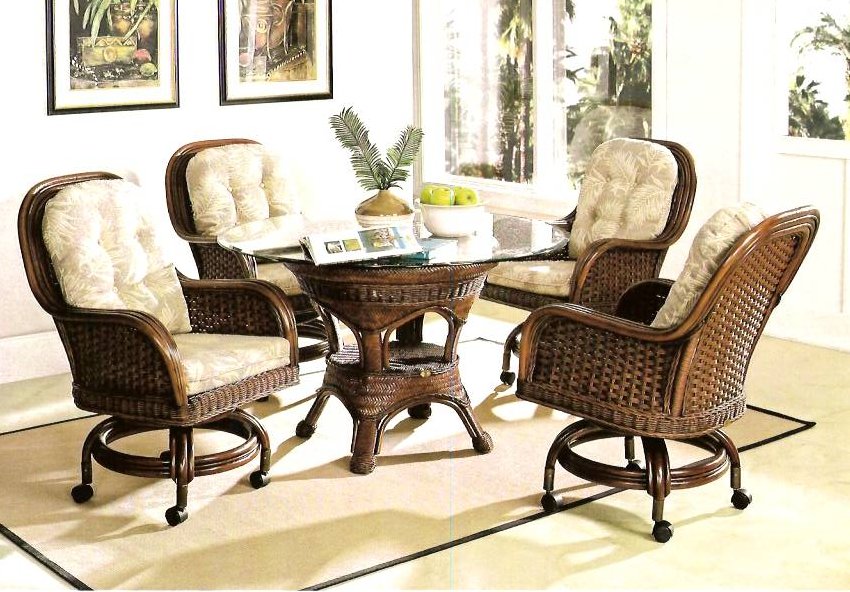 Rattan Dining Chairs With Casters