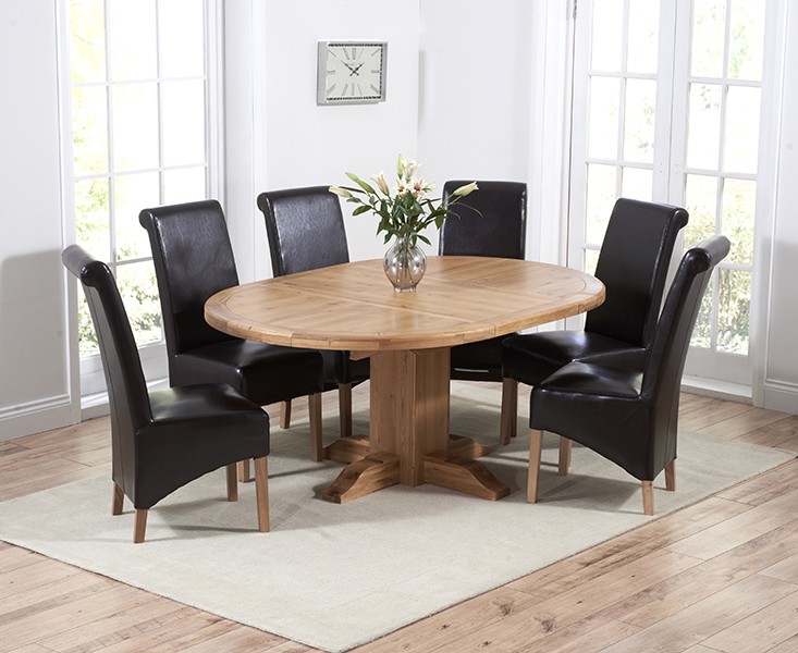Round Extending Pedestal Dining Table