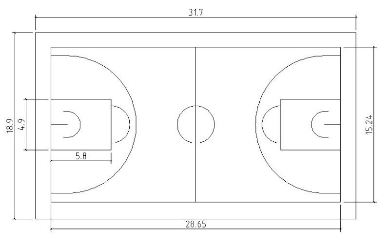 Backyard Basketball Court Dimensions