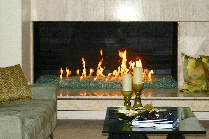 Fireplace Glass Rock