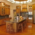 kitchen island with bar stools