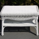 wicker patio side table