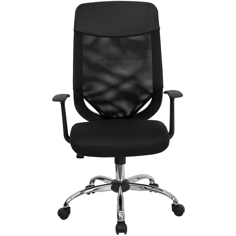 Black mesh office chair