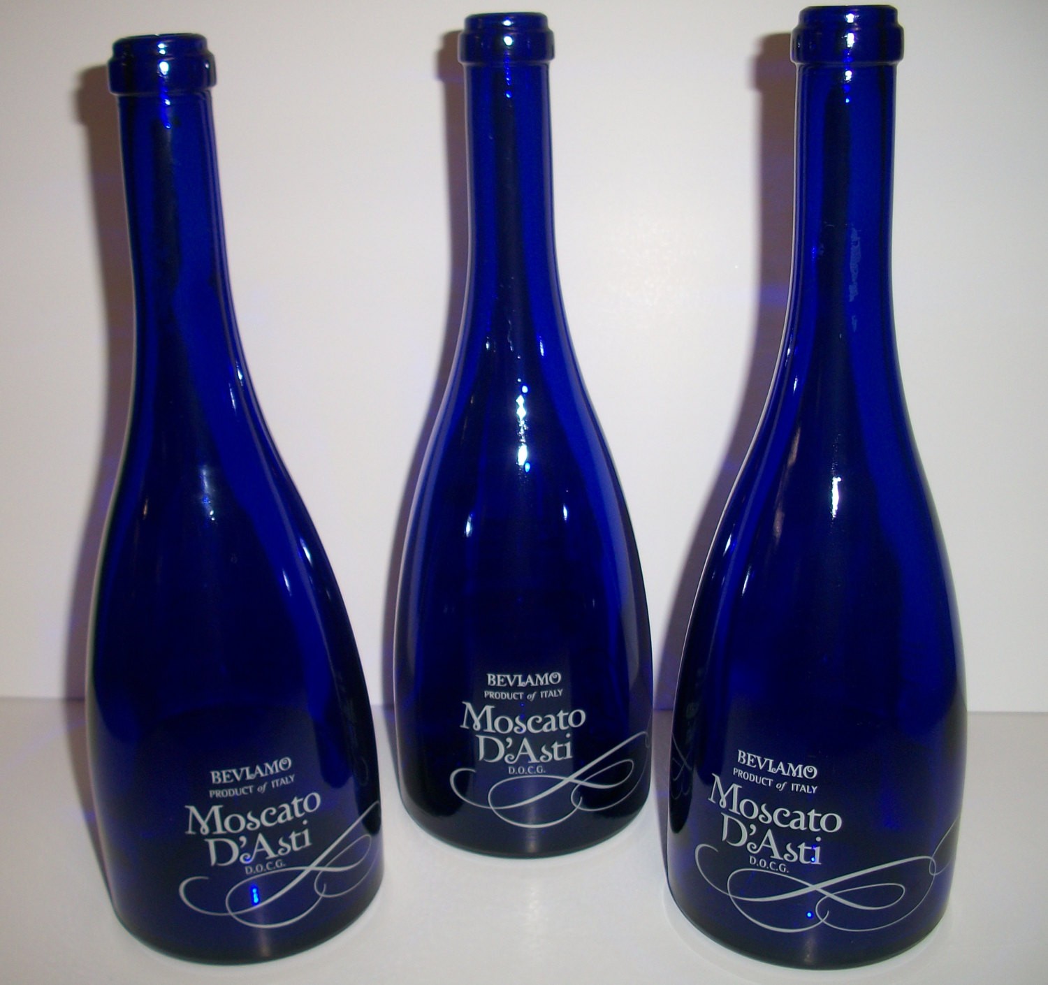 Blue Wine Bottle Centerpieces