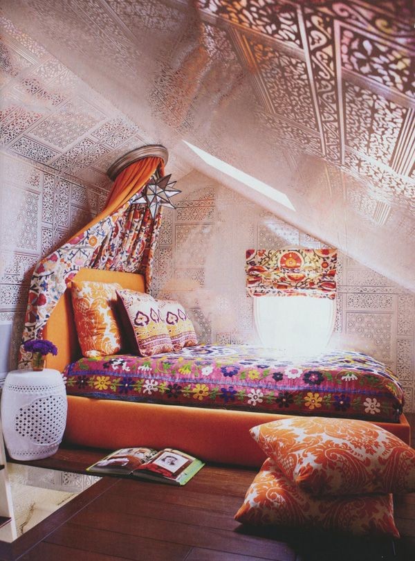 Bohemian style bedroom