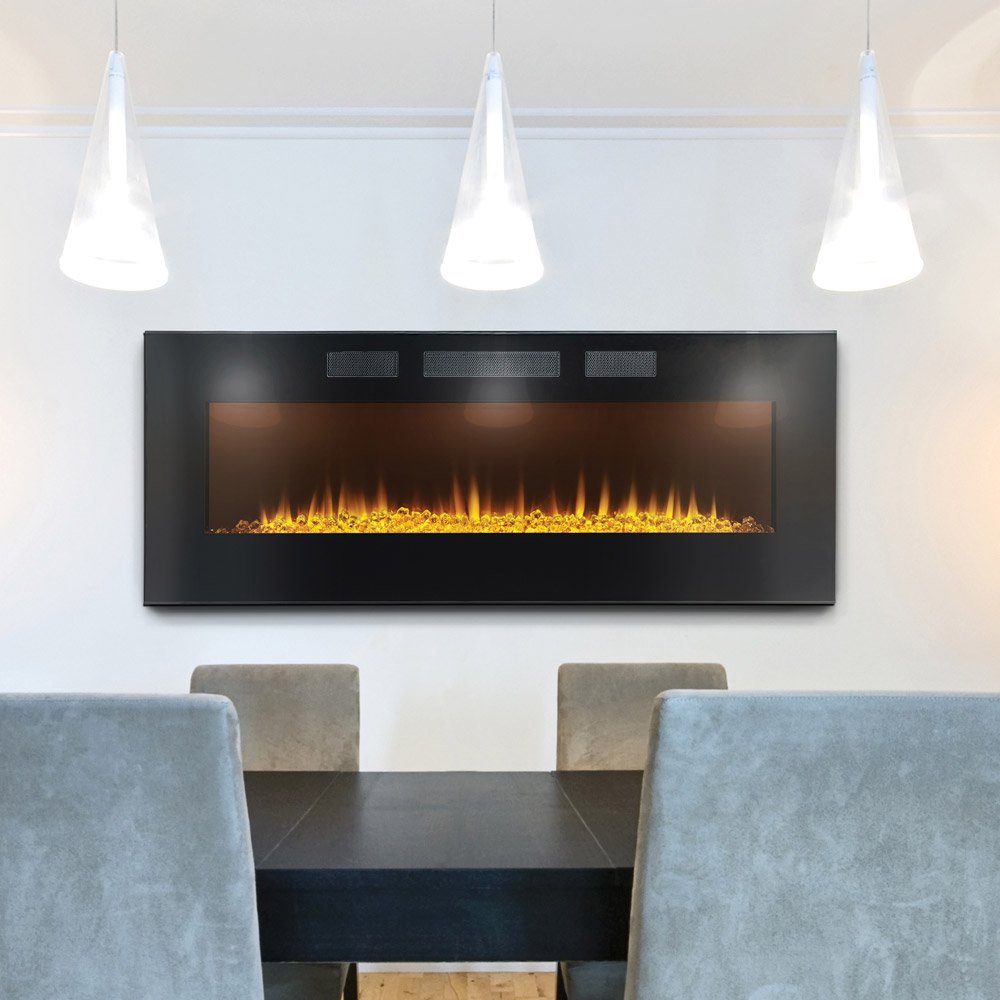 Electric fireplace wall