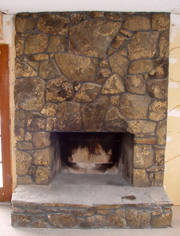 Fireplace lava rock
