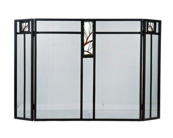 Glass Fireplace Screen