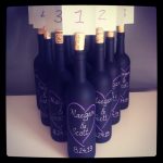 Numbered Wine Bottle Centerpieces