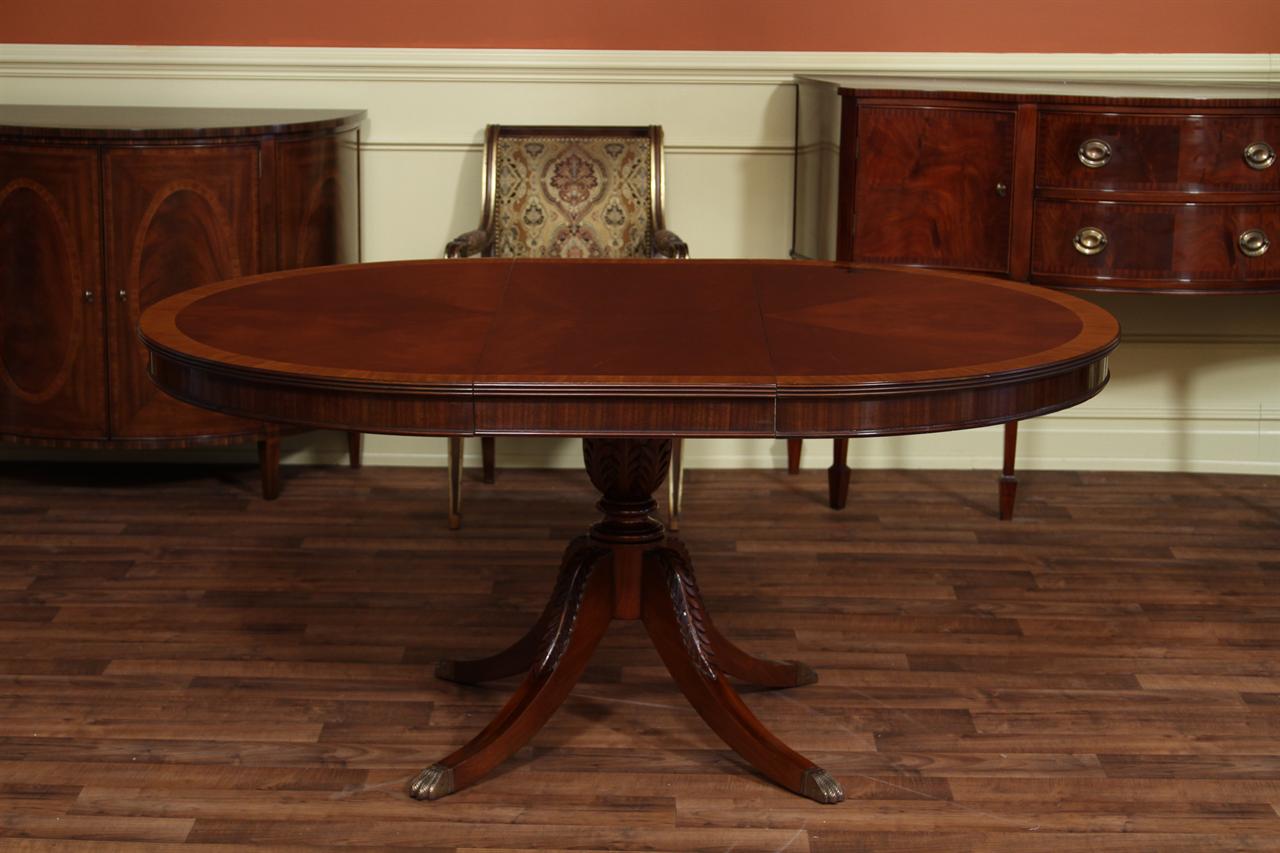 Mahogany oval dining table