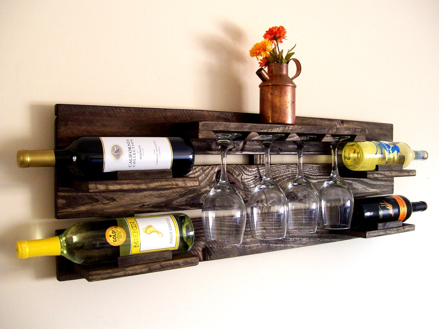 Rustic Wine Shelf