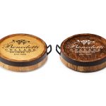 Vintage Wine Barrel Lazy Susan