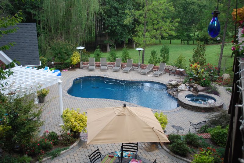 Above ground pool landscaping