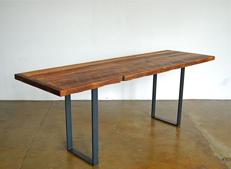Narrow dining table with bench