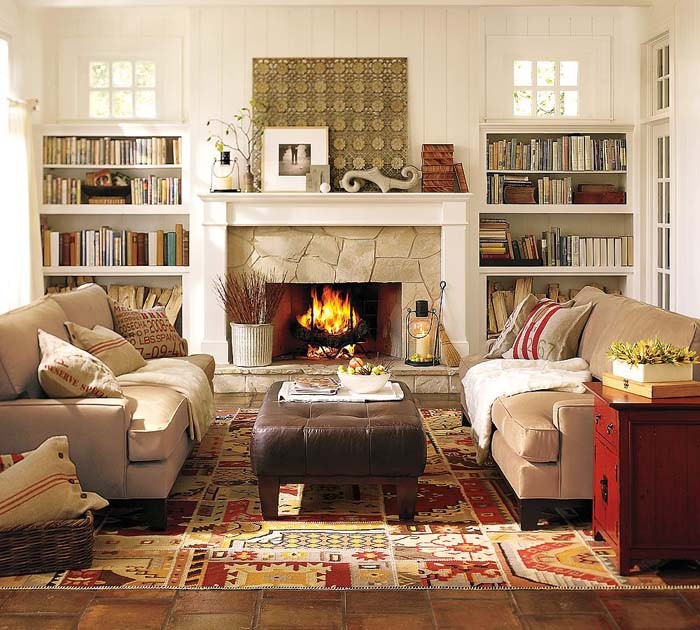 Pottery barn inspired living room