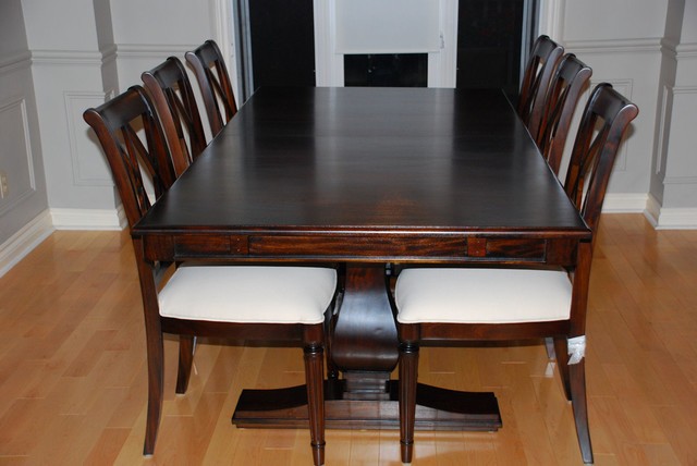 Solid wood dining table and chairs