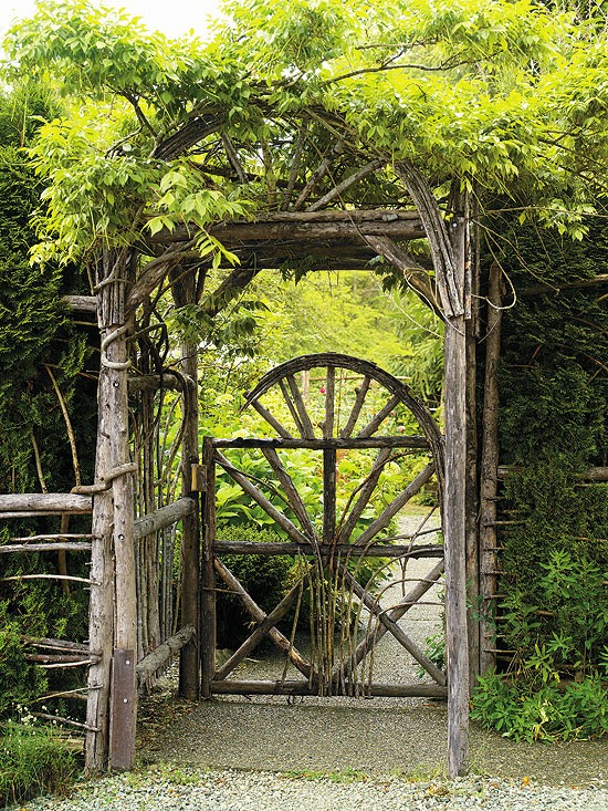 Wooden garden gate designs