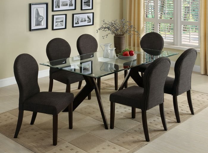 Brown leather dining chair