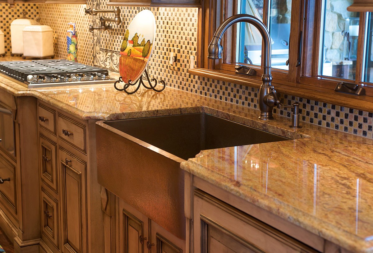 Copper kitchen sink