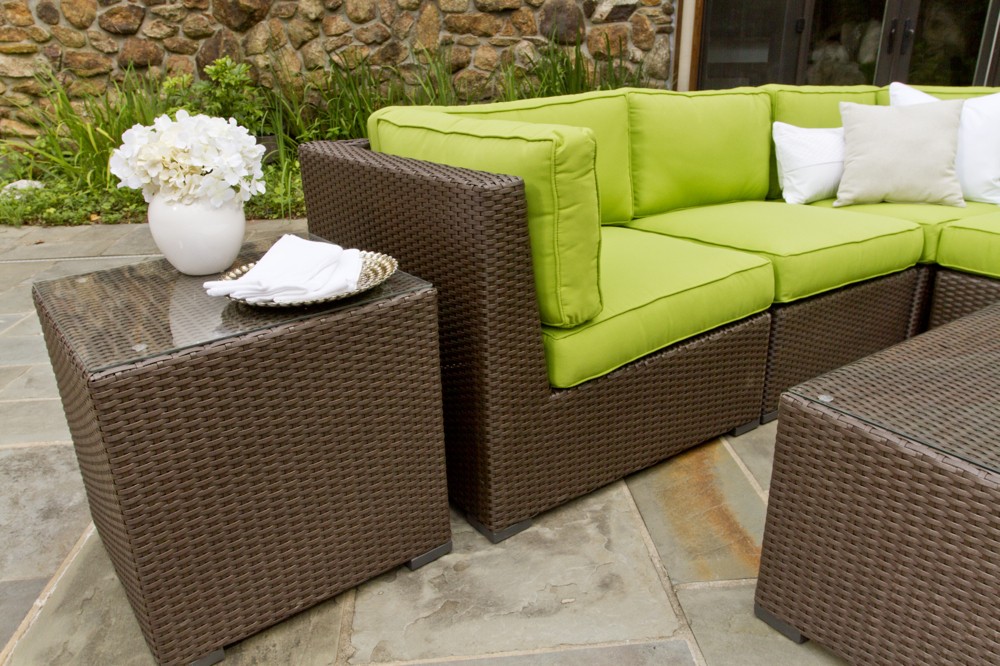 Outdoor wicker chairs