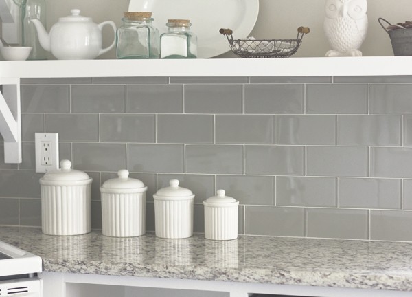 White granite countertops kitchen