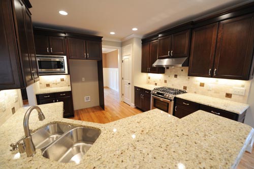White granite kitchen countertops
