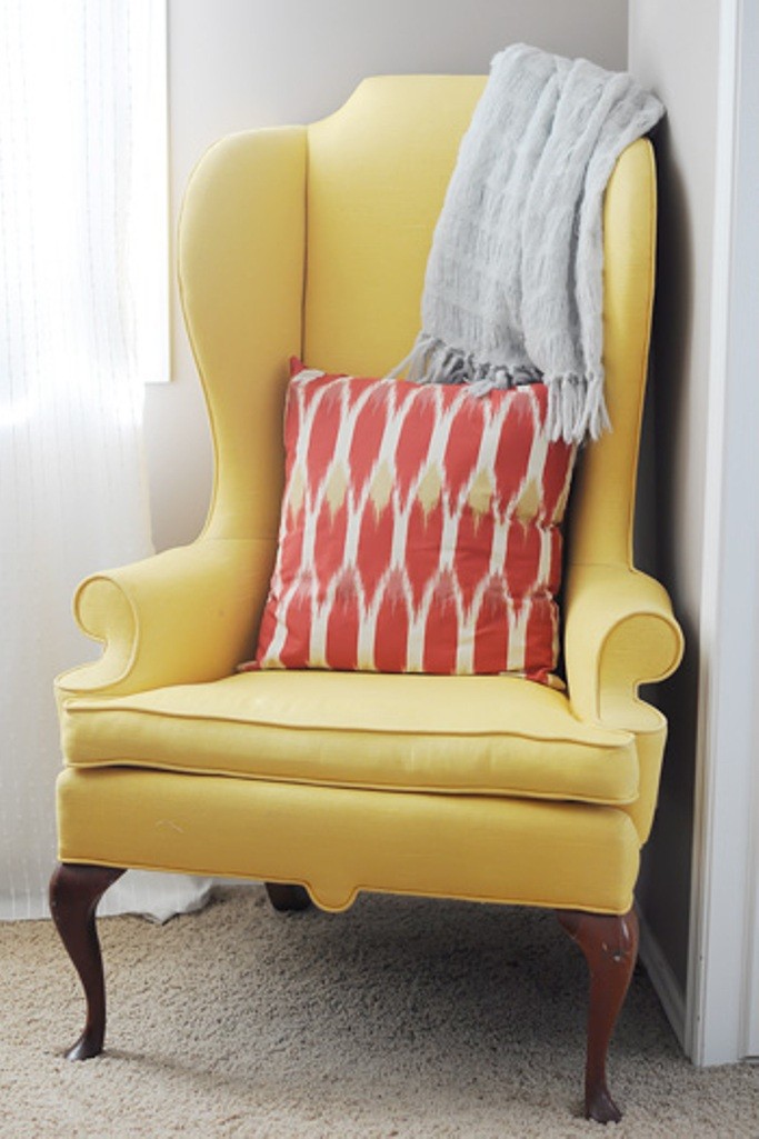 Wing backed chair