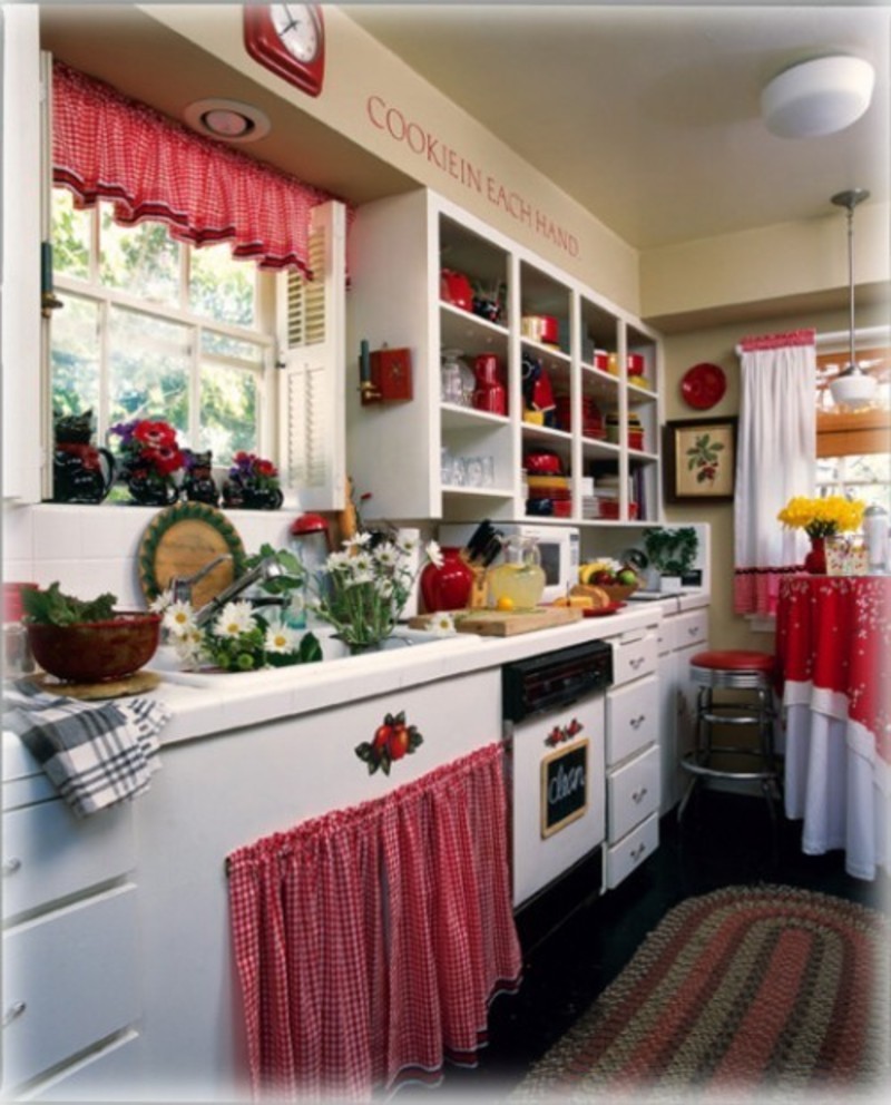 Red Kitchen Decorating Ideas, Kitchen, Colourful Design