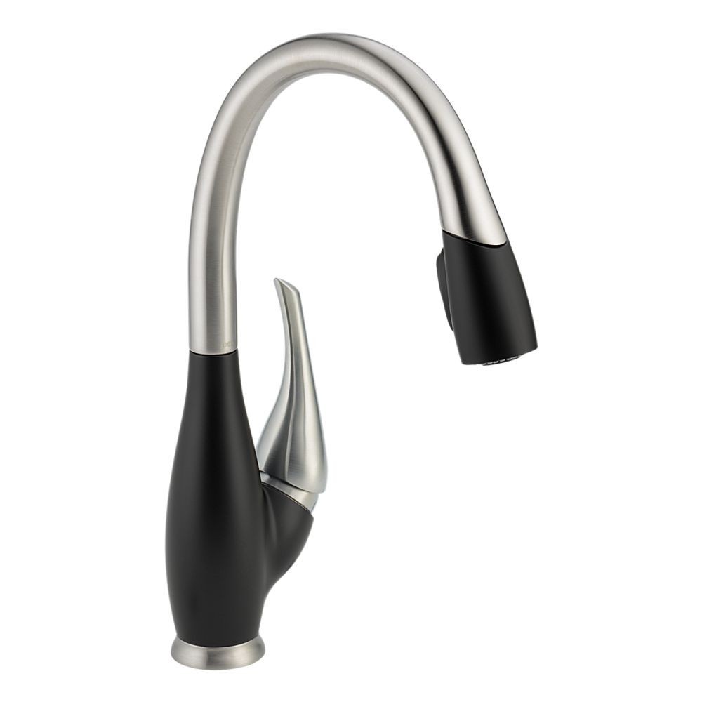 Spring pull down kitchen faucet