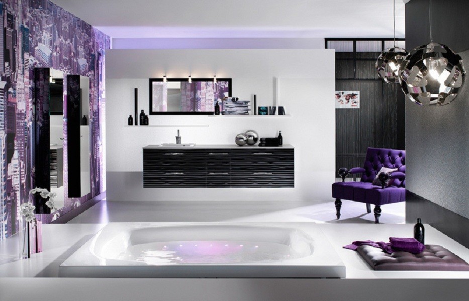Purple home interior design