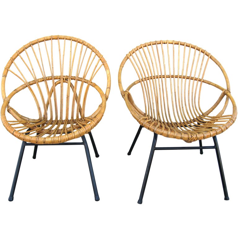 Bamboo chairs vintage