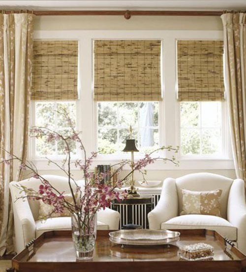 Bamboo roman shades blackout